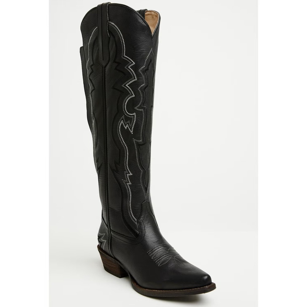 Shyanne® (Women's 7 B)  Leah™ 17.5" Tall Lace-Up Western Boots in Black - $240